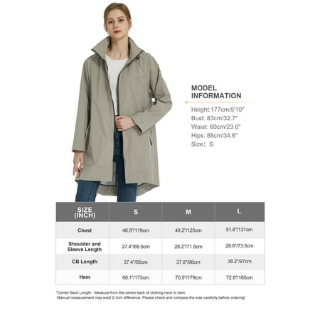Orolay Women's Long Windbreaker Hooded Light Jacket Active Outdoor Anoraks Orolay Women's Long Windbreaker Hooded Light Jacket Active Outdoor Anoraks
